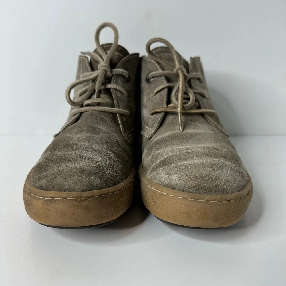 Josef Seibel Maren 02 Chukka Boots Taupe Gray Suede Fleece Lined Sz 37/US 6.5-7‎